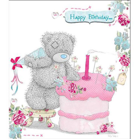 Tatty Teddy Standing on Stool Birthday Me to You Bear Card £1.80